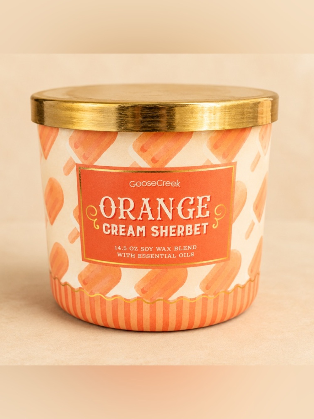 Goose Creek Orange Cream Sherbet Candle - 3 Wick 14.5 oz.